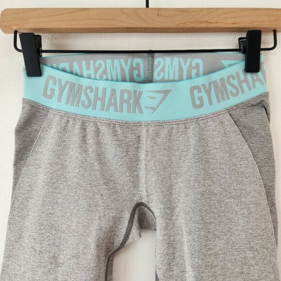 Gymshark Dry Moisture Management Grey Cropped Capri Leggings Seamless Tights S - Picture 3 of 6